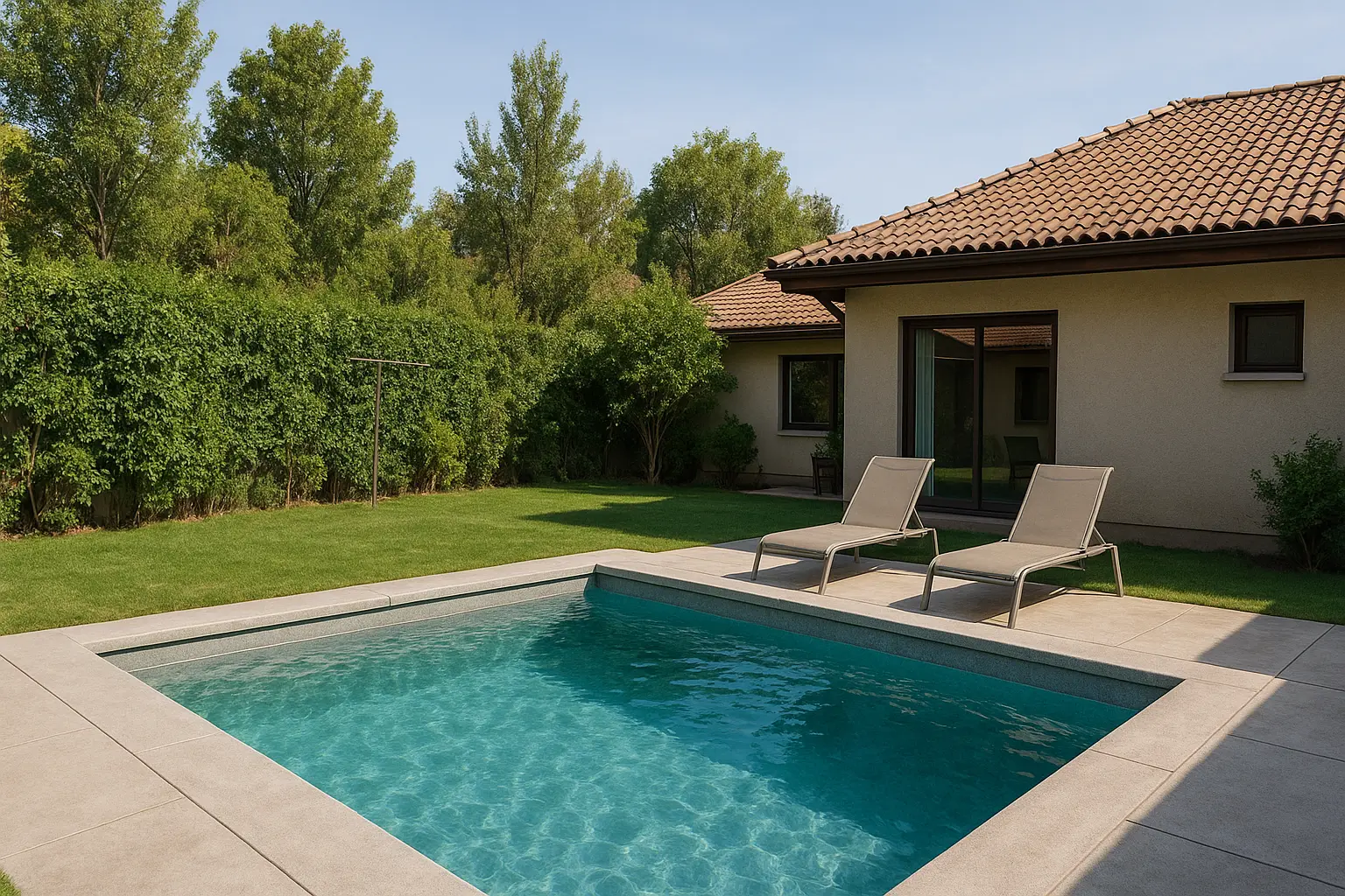 Piscina hormigón 7×3 m — Ñuñoa        